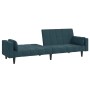 2-Sitzer-Schlafsofa mit zwei blauen Samtkissen von , Sofas - Ref: Foro24-375846, Preis: 274,40 €, Rabatt: %