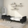 Sofá cama de 2 plazas con dos almohadas terciopelo negro de , Sofás - Ref: Foro24-375850, Precio: 277,38 €, Descuento: %