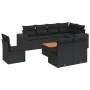 8-piece garden sofa set and black synthetic rattan cushions by , Garden sets - Ref: Foro24-3225481, Price: 598,53 €, Discount: %