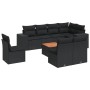 8-teiliges Gartensofa-Set und schwarze synthetische Rattankissen von , Gartensets - Ref: Foro24-3225481, Preis: 574,96 €, Rab...