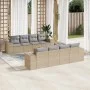 9-teiliges Gartensofa-Set mit beigen synthetischen Rattankissen von , Gartensets - Ref: Foro24-3225366, Preis: 602,88 €, Raba...