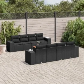 8-teiliges Gartensofa-Set und schwarze synthetische Rattankissen von , Gartensets - Ref: Foro24-3257693, Preis: 608,82 €, Rab...