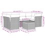 7-teiliges Gartensofa-Set und beige synthetische Rattankissen von , Gartensets - Ref: Foro24-3223497, Preis: 420,27 €, Rabatt: %