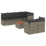 8-teiliges Gartensofa-Set und graue synthetische Rattankissen von , Gartensets - Ref: Foro24-3223519, Preis: 470,79 €, Rabatt: %