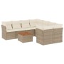 9-teiliges Gartensofa-Set mit beigen synthetischen Rattankissen von , Gartensets - Ref: Foro24-3223531, Preis: 570,48 €, Raba...