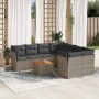 9-teiliges Gartenmöbel-Set und graue synthetische Rattankissen von , Gartensets - Ref: Foro24-3223533, Preis: 516,09 €, Rabat...