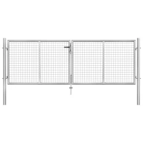Gartentor aus verzinktem Stahl Silber 306x125 cm von vidaXL, Gartentore - Ref: Foro24-144761, Preis: 252,24 €, Rabatt: %