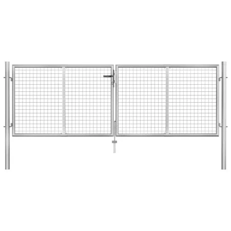 Gartentor aus verzinktem Stahl Silber 306x125 cm von vidaXL, Gartentore - Ref: Foro24-144761, Preis: 252,24 €, Rabatt: %