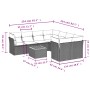 9-piece garden furniture set and gray synthetic rattan cushions by , Garden sets - Ref: Foro24-3223533, Price: 516,09 €, Disc...