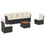 7-piece garden dining set and black synthetic rattan cushions by , Garden sets - Ref: Foro24-3223550, Price: 382,65 €, Discou...