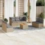 Gartensofa-Set mit beigen Kissen 8 Stück PE-Rattan von , Gartensets - Ref: Foro24-3223567, Preis: 450,08 €, Rabatt: %