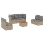 Garden sofa set with beige cushions 8 pcs PE rattan by , Garden sets - Ref: Foro24-3223567, Price: 450,08 €, Discount: %