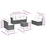 Gartensofa-Set mit beigen Kissen 8 Stück PE-Rattan von , Gartensets - Ref: Foro24-3223567, Preis: 436,35 €, Rabatt: %