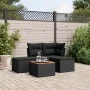Set de muebles de jardín 5 pzas y cojines ratán sintético negro de , Conjuntos de jardín - Ref: Foro24-3223584, Precio: 263,2...