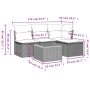 5-piece garden furniture set and black synthetic rattan cushions by , Garden sets - Ref: Foro24-3223592, Price: 252,61 €, Dis...