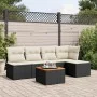 Set de sofás de jardín 6 piezas y cojines ratán sintético negro de , Conjuntos de jardín - Ref: Foro24-3223599, Precio: 311,7...