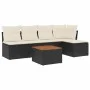 Set de sofás de jardín 6 piezas y cojines ratán sintético negro de , Conjuntos de jardín - Ref: Foro24-3223599, Precio: 311,7...