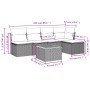 6-teilige Gartensofagarnitur und schwarze synthetische Rattankissen von , Gartensets - Ref: Foro24-3223599, Preis: 286,09 €, ...