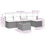 6-teilige Gartensofagarnitur und schwarze synthetische Rattankissen von , Gartensets - Ref: Foro24-3223599, Preis: 311,73 €, ...
