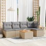 Garden sofa set with cushions 6 pieces beige synthetic rattan by , Garden sets - Ref: Foro24-3223602, Price: 325,02 €, Discou...