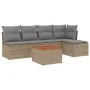 Juego de sofás jardín con cojines 6 pzas ratán sintético beige de , Conjuntos de jardín - Ref: Foro24-3223602, Precio: 332,76...