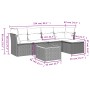 Gartensofa-Set mit Kissen, 6-teilig, beiges synthetisches Rattan von , Gartensets - Ref: Foro24-3223616, Preis: 325,74 €, Rab...