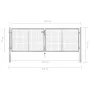 Gartentor aus verzinktem Stahl Silber 306x125 cm von vidaXL, Gartentore - Ref: Foro24-144761, Preis: 252,24 €, Rabatt: %