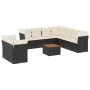 Garden sofa set 10 pieces with black synthetic rattan cushions by , Garden sets - Ref: Foro24-3223711, Price: 598,99 €, Disco...