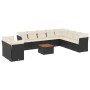 11-teiliges Gartensofa-Set und schwarze synthetische Rattankissen von , Gartensets - Ref: Foro24-3223718, Preis: 610,43 €, Ra...
