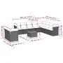 11-piece garden sofa set and black synthetic rattan cushions by , Garden sets - Ref: Foro24-3223718, Price: 644,88 €, Discoun...