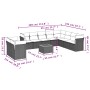 11-teiliges Gartensofa-Set und schwarze synthetische Rattankissen von , Gartensets - Ref: Foro24-3223718, Preis: 610,43 €, Ra...