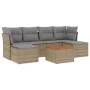 7-piece garden sofa set and beige synthetic rattan cushions by , Garden sets - Ref: Foro24-3223770, Price: 368,37 €, Discount: %