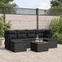 7-piece garden dining set and black synthetic rattan cushions by , Garden sets - Ref: Foro24-3223766, Price: 379,19 €, Discou...