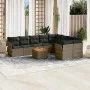 Set de sofás de jardín 10 pzas con cojines ratán sintético gris de , Conjuntos de jardín - Ref: Foro24-3223820, Precio: 568,6...