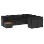 Garden sofa set 10 pieces with black synthetic rattan cushions by , Garden sets - Ref: Foro24-3223822, Price: 604,09 €, Disco...
