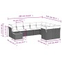 Garden sofa set 10 pieces with black synthetic rattan cushions by , Garden sets - Ref: Foro24-3223822, Price: 604,09 €, Disco...