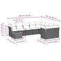 Garden sofa set 10 pieces with black synthetic rattan cushions by , Garden sets - Ref: Foro24-3223822, Price: 615,85 €, Disco...
