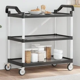 3-tier black aluminum cart 99x50x96 cm by , Kitchen and dining carts - Ref: Foro24-30318, Price: 120,35 €, Discount: %