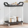 2-stöckiger Wagen aus schwarzem Aluminium, 81 x 41 x 92 cm von , Küchen- und Speisewagen - Ref: Foro24-30326, Preis: 60,97 €,...
