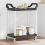 Carrito de 2 niveles aluminio negro 81x41x92 cm de , Carros de cocina y comedor - Ref: Foro24-30326, Precio: 60,15 €, Descuen...