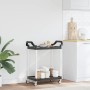 Carrito de 2 niveles aluminio negro 81x41x92 cm de , Carros de cocina y comedor - Ref: Foro24-30326, Precio: 60,90 €, Descuen...