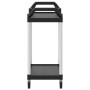 2-stöckiger Wagen aus schwarzem Aluminium, 81 x 41 x 92 cm von , Küchen- und Speisewagen - Ref: Foro24-30326, Preis: 60,97 €,...