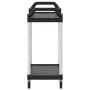 Carrito de 2 niveles aluminio negro 81x41x92 cm de , Carros de cocina y comedor - Ref: Foro24-30326, Precio: 60,15 €, Descuen...