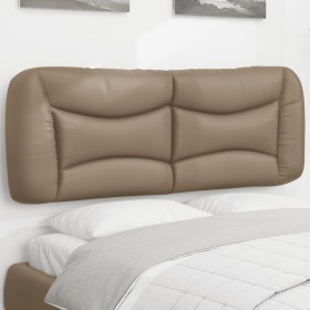 Cabecero de cama acolchado cuero sintético capuchino 120 cm