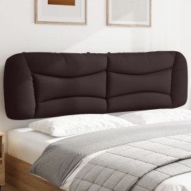 Cabecero de cama acolchado tela marrón oscuro 180 cm