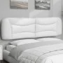 Cabecero de cama acolchado cuero sintético blanco 180 cm de , Cabeceros y pies de cama - Ref: Foro24-374608, Precio: 78,43 €,...
