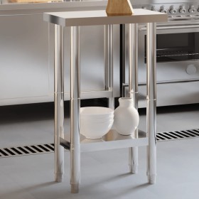 Mesa de trabajo de cocina acero inoxidable 55x55x85 cm de , Restauración - Ref: Foro24-376453, Precio: 118,65 €, Descuento: %