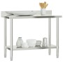 Küchenarbeitstisch und Aufkantung aus Edelstahl 110x55x93 cm von , Wiederherstellung - Ref: Foro24-376458, Preis: 161,45 €, R...
