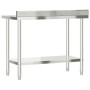 Küchenarbeitstisch und Aufkantung aus Edelstahl 110x55x93 cm von , Wiederherstellung - Ref: Foro24-376458, Preis: 161,45 €, R...