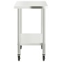 Küchenarbeitstisch mit Edelstahlrädern 110x55x85 cm von , Wiederherstellung - Ref: Foro24-376464, Preis: 152,73 €, Rabatt: %